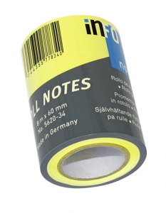 Info roll refil 60 mm x 8 m, brilliant colours Info Notes žuta