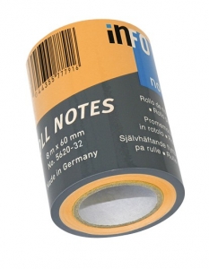 Info roll refil 60 mm x 8 m, brilliant colours Info Notes narandžasta