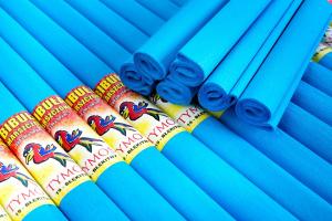 Krep papir 0,5x2m 1/1 ledeno plava