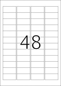 Etikete 45,7X21,2 A4/48 1/25 srebrna
