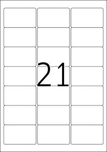 Etikete TOPSTICK 63,5x38,1 A4/21 1/100 