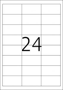 Etikete TOPSTICK 64,6x33,8 A4/24 1/100 