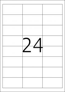 Etikete 64,6x33,8 A4/24 1/100 bela