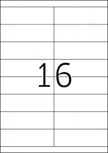 Etikete 105X33,8 A4/16 1/100 bela 