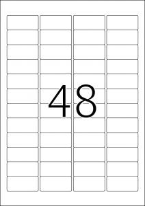 Etikete 45,7X21,2 A4/48 1/25 removable