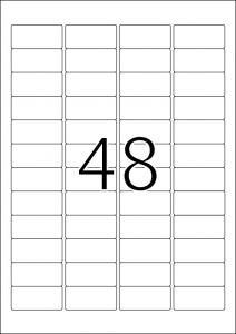 Etikete 45,7X21, zaobljene ivice A4/48 1/20 plava