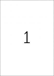 Etikete 210X297 A4/1 1/20 žuta