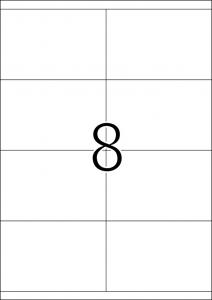 Etikete 105X70 A4/8 1/100 bela