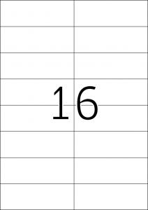 Etikete 105X37 A4/16 1/100 bela