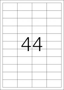 Etikete 48X25 A4/44 1/25 transparent