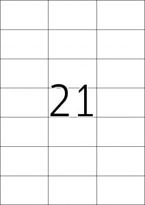 Etikete 70X42,3 A4/21 1/25 bela 