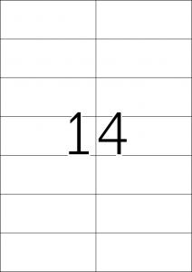 Etikete 105X42,3 A4/14 1/20 zelena 