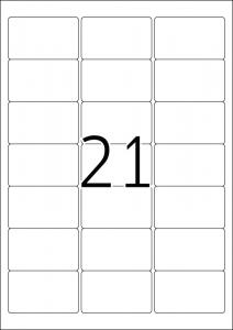 Etikete 63x38,1 A4/21 1/25 removable