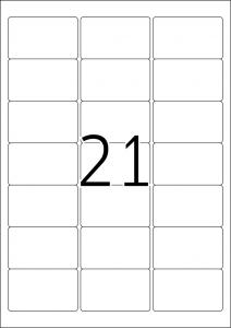 Etikete 63,5x38,1 A4/21 1/25 transparent 
