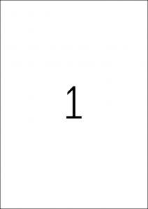 Etikete 297x420 A3/1 1/100 bela 