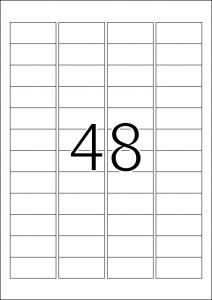 Outdoor etikete 45,72x21,16 A4 1/10 bela