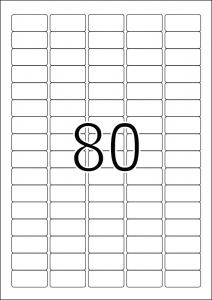 Etikete 35x16,9 A4/80 1/25 removable (4345)