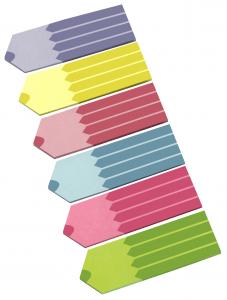 Page Marker "pencil style" 6x25l, 18x55mm 