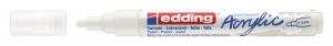 Akrilni marker E-5100 medium 2-3mm obli vrh bela