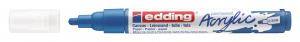 Akrilni marker E-5100 medium 2-3mm obli vrh plava