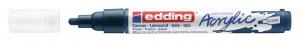 Akrilni marker E-5100 medium 2-3mm obli vrh tamno plava