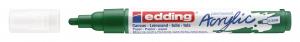 Akrilni marker E-5100 medium 2-3mm obli vrh zelena