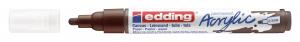 Akrilni marker E-5100 medium 2-3mm obli vrh tamno braon