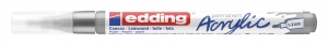 Akrilni marker E-5300 fine 1-2mm obli vrh Edding srebrna