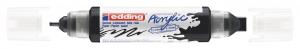 Akrilni marker E-5400 double-liner sa dva vrha crna