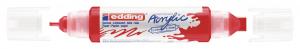 Akrilni marker E-5400 double-liner sa dva vrha crvena