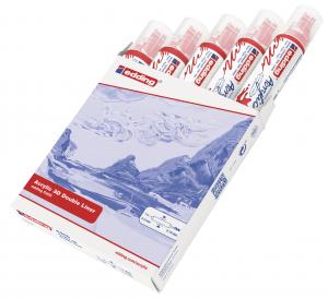 Akrilni marker E-5400 double-liner sa dva vrha crvena