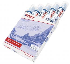 Akrilni marker E-5400 double-liner sa dva vrha plava