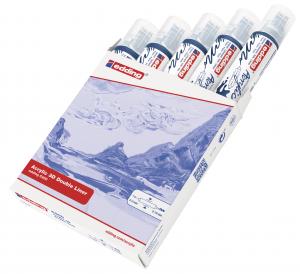 Akrilni marker E-5400 double-liner sa dva vrha tamno plava
