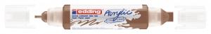 Akrilni marker E-5400 double-liner sa dva vrha braon