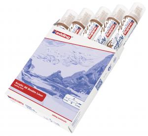 Akrilni marker E-5400 double-liner sa dva vrha braon