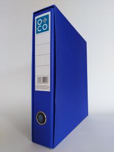 Registrator A4 uski sa kutijom kartonski lepenka O+CO plava