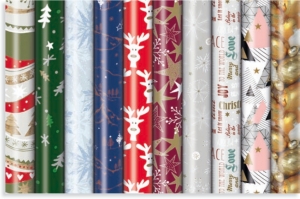 Ukrasni papir Praesenta, novogodišnji, 2mx70cm 