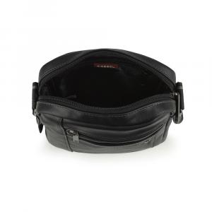 Torbica na rame muška 19x24x6 cm Borneo crna
