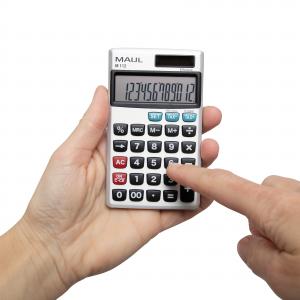 Džepni poslovni kalkulator MAUL M 112, 12 cifara srebrna