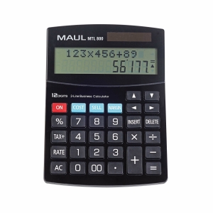 Stoni poslovni kalkulator MAUL MTL 800, 12 cifara crna