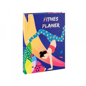 FITNES PLANER yoga tamno plava