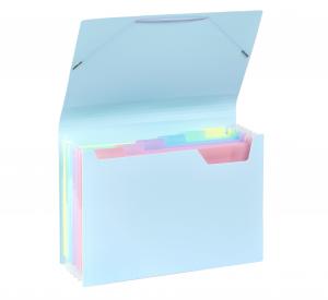 Expanding organizer sa 6 pregrada i gumicom Rainbow Pastel sortirano