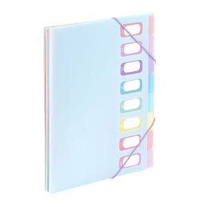 PVC Organiser sa 8 pregrada i gumicom Rainbow Pastel sortirano