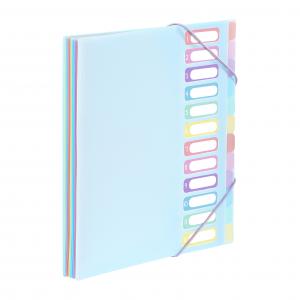 PVC Organiser sa 12 pregrada i gumicom Rainbow Pastel sortirano