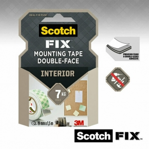 Traka za montažu Scotch INTERIOR, 19mm x1,5m 