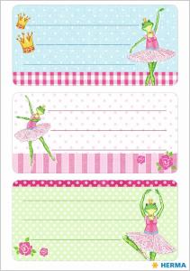 Stikeri VARIO SCHOOL FROG BALLERINA, GLITTERY 