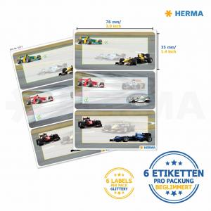 Stikeri VARIO SCHOOL RACING CARS, GLITTERY Herma 