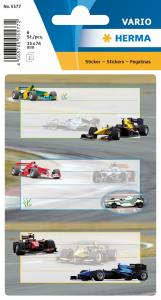 Stikeri VARIO SCHOOL RACING CARS, GLITTERY 