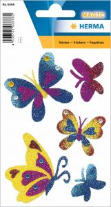 Stikeri MAGIC BUTTERFLIES,DIAMOND GLITTE 
