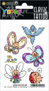Stikeri TATTOO BUTTERFLYFAM&FRIENDS COLOUR 